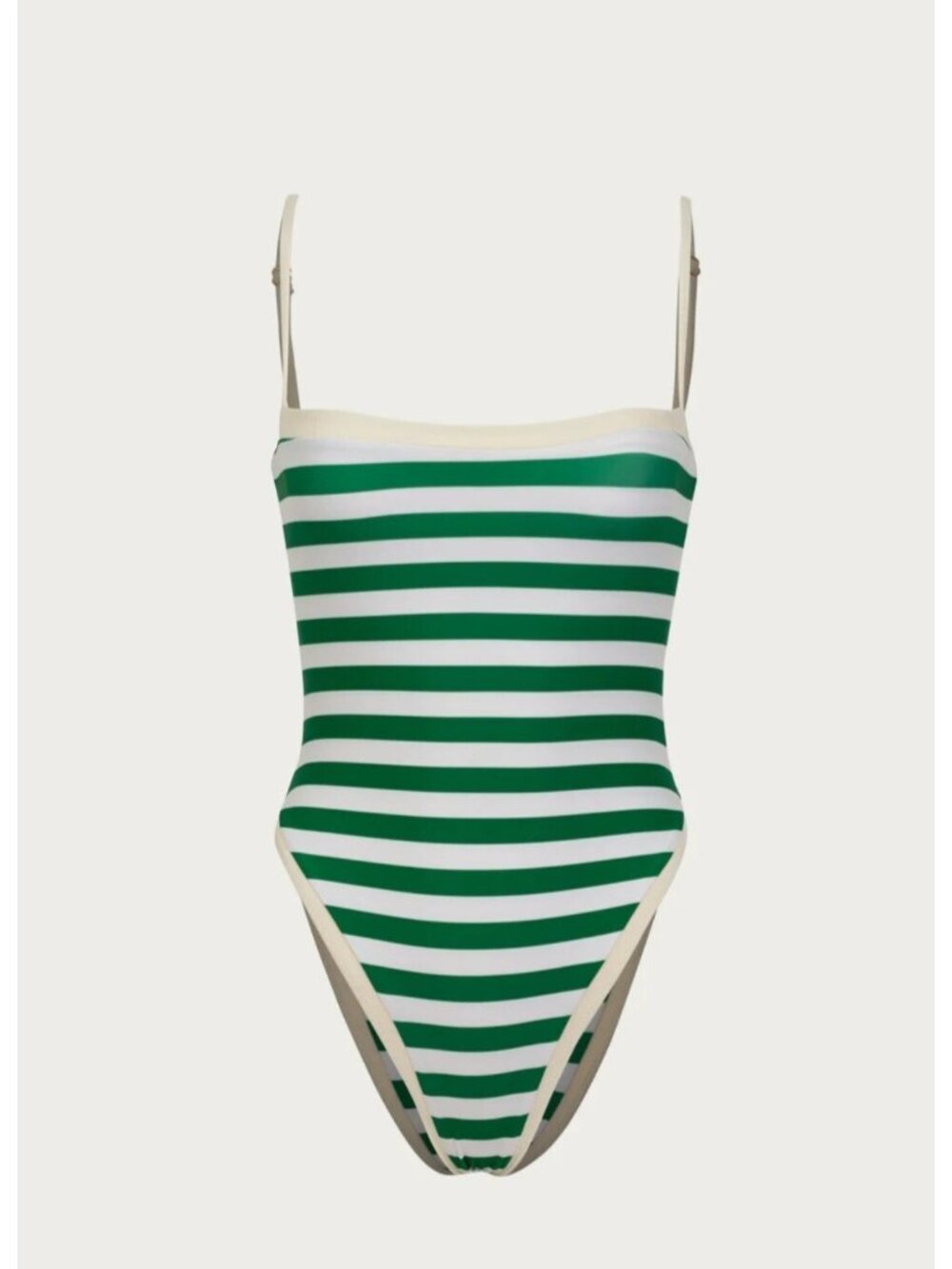 SAME Los Angeles Swim Womens One Piece ColorBlock Stripped Green Medium